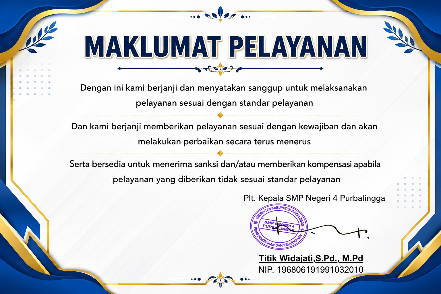 Maklumat Pelayanan